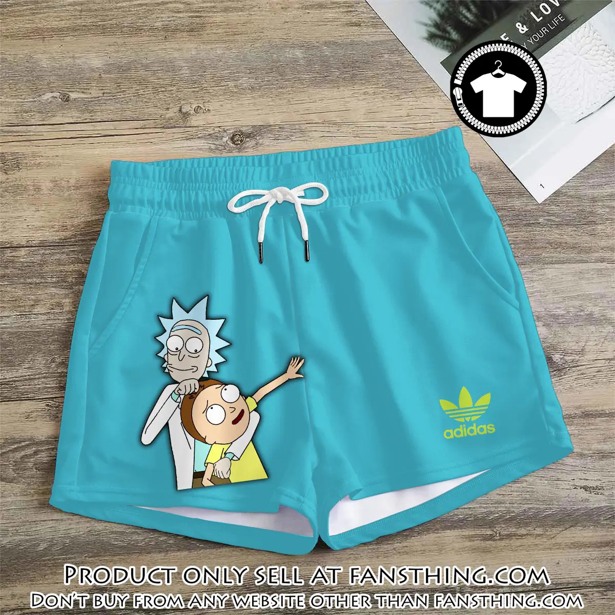 Premium rick and morty in adidas women shorts lady beach shorts wms1084 fst0740664